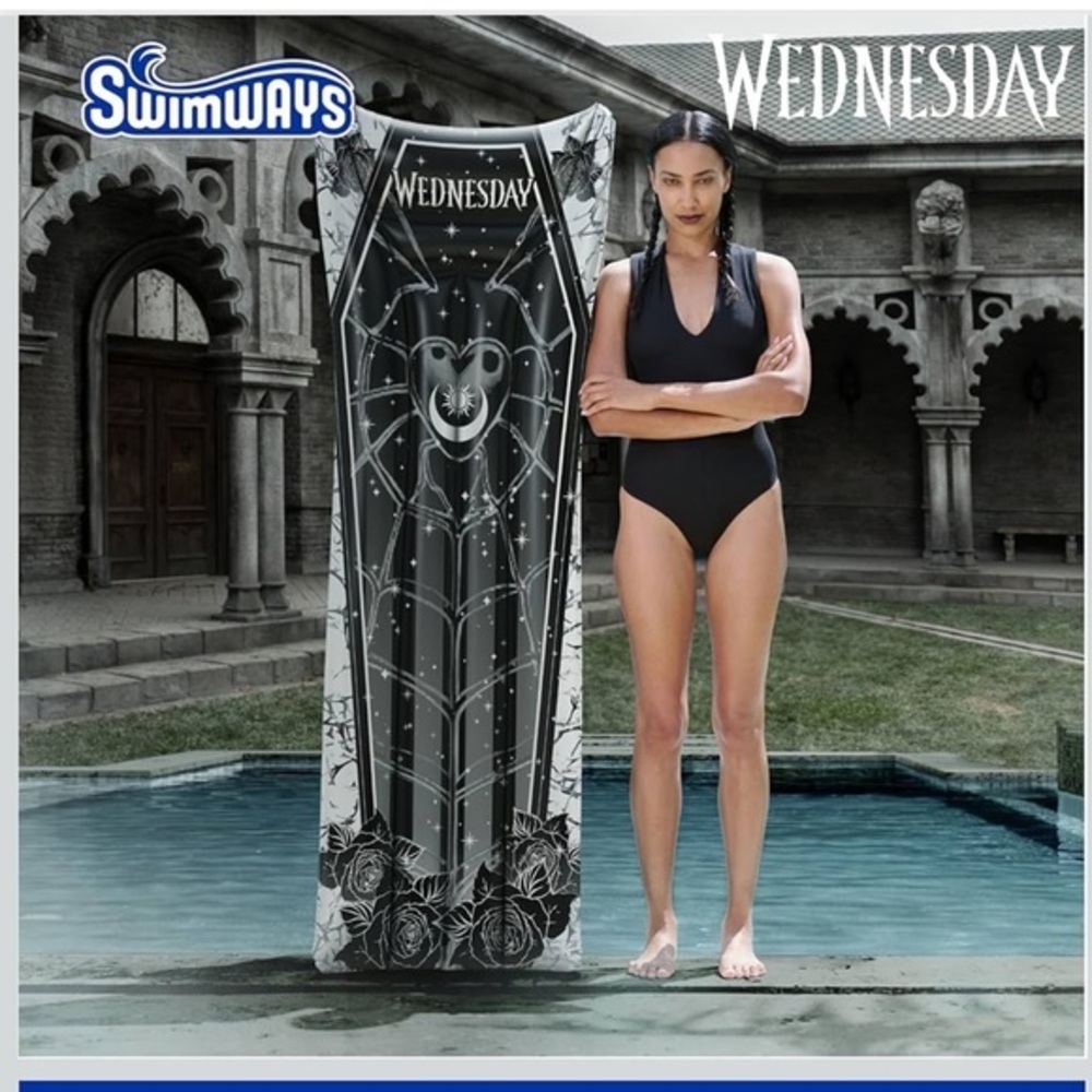 Wednesday Addams themed inflatable Pool Float